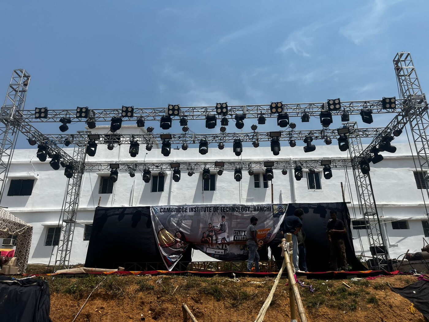 Genesis'26 stage rigging at CIT Ranchi